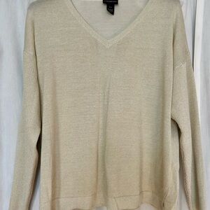 Lane Bryant Cream Knit Top